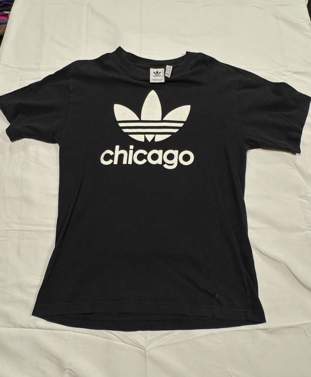 Adidas Originals Chicago Trefoil Logo Black T-Shirt Medium